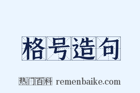 格号造句是什么意思的图片